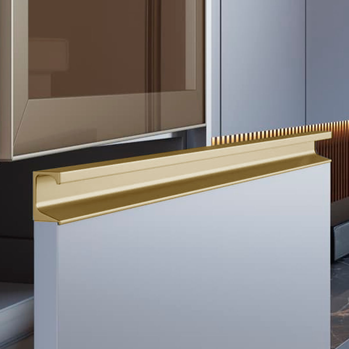 Puxador Perfil Rm-175 3 Metros Para 18mm Champagne 1001 Rometal 60115_0